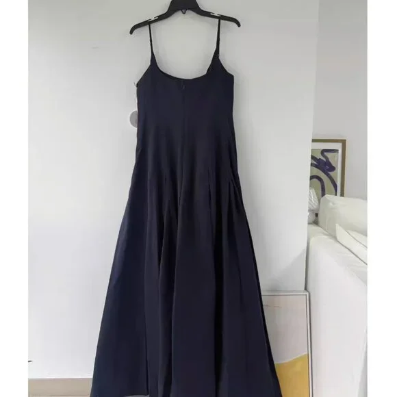 NWT STAUD Joy Maxi Dress Gown Sz12 Navy Blue Cocktail Formal Party Event - Picture 6 of 10